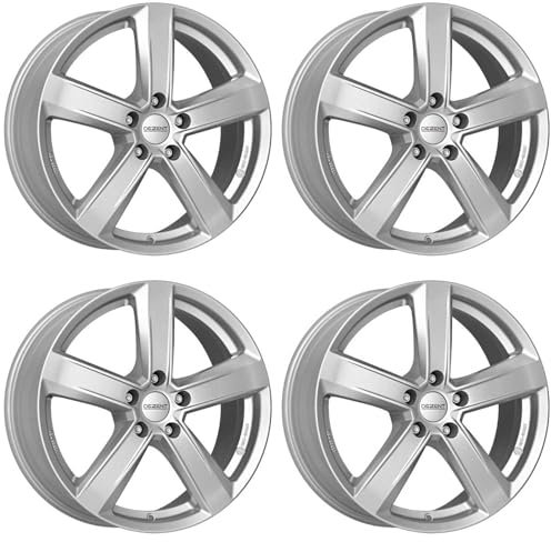 4x Dezent Felgen TU silver 6.0Jx15 ET38 5x100 kompatibel mit Skoda Fabia Octavia Praktik Rapid Roomster Scala