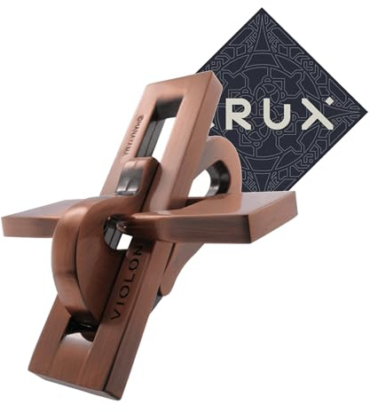Hanayama Puzzle violon coulé – Niveau 3 sur 6 Grandmaster – Puzzle difficile de niveau moyen – Comprend un autocollant Crux