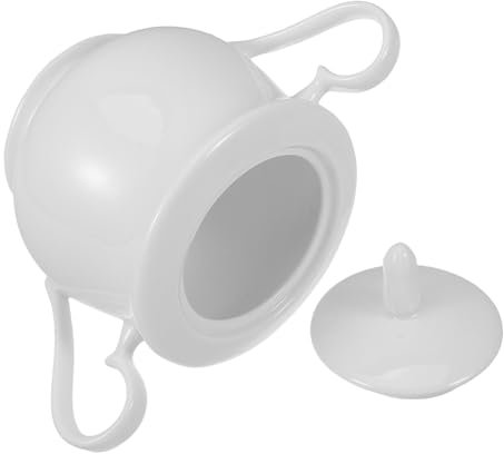 POPETPOP Zuccheriera in Ceramica Bianca 370 Ml Coperchio Ermetico Per Cucina, Contenitore Di Zucchero e Barattolo Per Caramelle, Conservazione Prolungata e Versatile Per Ristorante e Casa