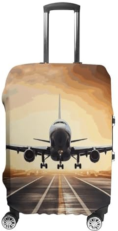 QMNBTES Carry on Luggage Cover Backpack Airplane Suitcase Covers for Luggages Tsa Approved Travel Luggage Sleeve Protector Elastic Suitcase Protector Anti-Scratch Washable Fits 19-30 Inch Case -M