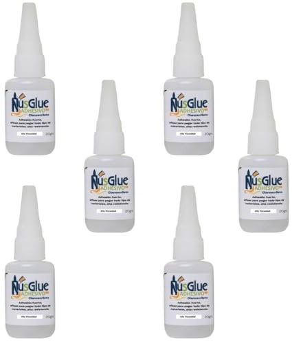 OFERTA LANZAMIENTO - NusGlue Adhesivo Cianocrilato de Alta Viscosidad, 20g, Pack de 6 Botellas - 3 GRATIS