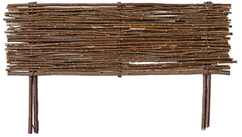 Clôture de jardin en osier naturel – 61 cm – Bordure de paysage pour parterre de fleurs, patio et cour – Bordure décorative écologique (couleur : naturel)