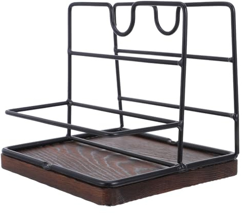 Mipcase Porte-Serviettes de Table en Bois Couleur Brun Foncé Distributeur de Serviettes Décoratif Cuisine et Coin Café Rangement Compact pour Serviettes en Papier Organisation Pratique