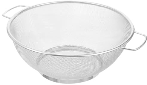 ABOOFAN Stainless Steel Fine Mesh Strainer Basket 20cm Dual Handle Oil Filtering Colander Kitchen Sieve for Frying and Draining Food at Home and Restaurant