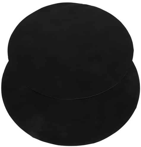 Lurrose 2 Tapis de Barbecue Ronds Réutilisables en Tissu en Fibre de Verre Enduit PTFE, Antidérapants et Antiadhésifs, pour Légumes et Kebabs Gril Extérieur