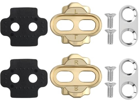 Yardwe Calas para Pedales de Bicicleta de Montaña y Bicicleta de Carreras, Accesorios de Ciclismo Portátiles Placas para Zapatos, Instalación Sencilla y Mayor Estabilidad