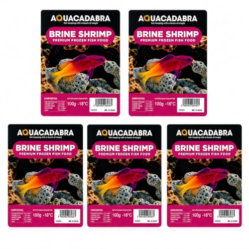 Aquacadabra Frozen Brine Shrimp Fish Food 5 x 100g Marine & Tropical | Marine & Tropical