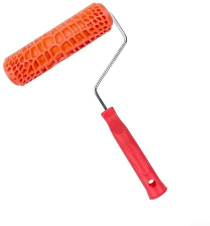 DIY Wall Texture Roller for Stunning Art Effects - Heavy Duty Embossing Tool for Floors & Fences - Compatible with Varnish & Medium Viscosity Paints 32cm(A)
