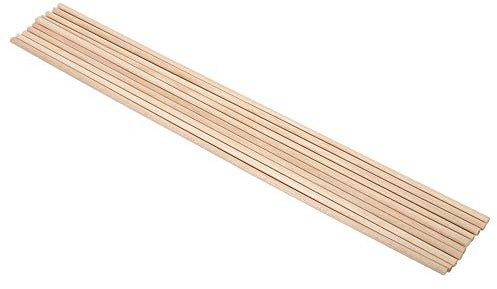 Wooden Dowel Rods, Craft Sticks, 10pcs 30cm Long DIY Wooden Arts Craft Sticks Dowels Pole Rods Sweet Trees Wood Tool 5 Sizes for DIY(4MM*30CM)