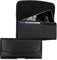 kwmobile Custodia Proteggi Smartphone Con Clip Cintura - Cover Antigraffio Universale in Simil Pelle nero 17,2 x 8,5 cm - 2x Slot Portacarte