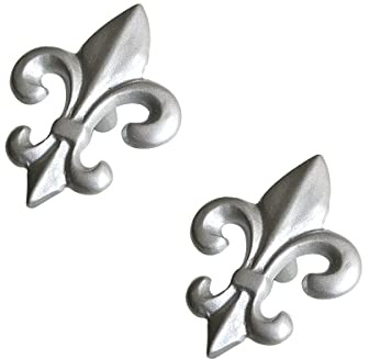 TentHome Möbelknöpfe 2 Stück Schubladenknöpfe Set Knöpfe Lilien Schrankknopf Möbelknauf Metall Türknauf Antik Schubladengriff Möbelgriff Knauf Silber
