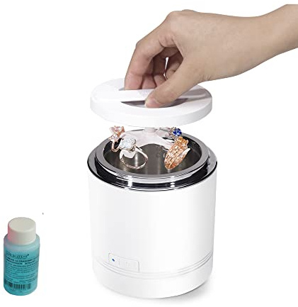 iSonic Compact Ultrasonic Jewelry Cleaner D1800, Pearl White
