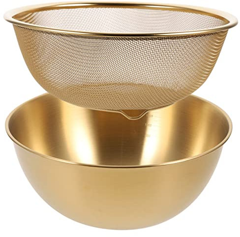 UPKOCH 1 Set Di Scarico in Acciaio Inossidabile Cesto Per Lavare Le Verdure Setaccio a Maglie Rondella Di Lavabo in Metallo Cestini Per Verdure Cesto Di Frutta Domestico