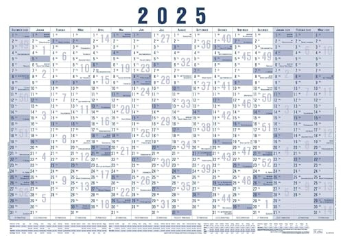 Calendrier 2025 100 x 70 cm - 5 pièces enroulées