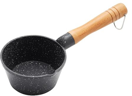 Generic Pentola per Latte Piccola Da Cucina, Padella Antiaderente Da 10 Cm Scaldalatte per Caffè Multifunzionale per La Cucina Domestica, Nero