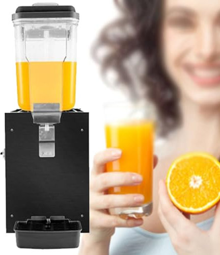 LSBHPPD Cold Hot Juice Dispenser, Stainless Steel Clear Glass Drink Dispenser Juice Drink Commercial Beverage Dispenser Juicer Dispenser for Breakfast Buffet Bars Hotels,16L