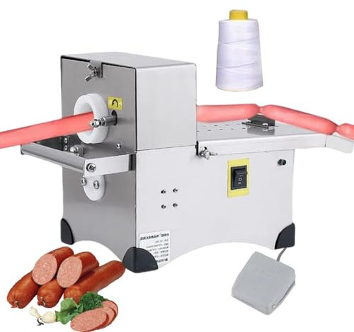 forplubossmmp Legatrice Elettrica Commerciale per Salsicce Legatrice per Hot Dog Macchina per Annodare Salsicce \Utensili per Robot da Cucina per Insaccatrici Tritacarne Legatrice (Pedale E Spago)