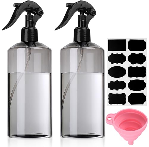 2 Stk 500ML Zerstäuber Sprühflasche Pflanzen, Wassersprühflasche Pflanzensprüher, Kunststoff Leer Wasser Sprühflaschen zum Befüllen, Hair Spray Bottles, Wassersprüher für Blumen Haare Friseur Garten