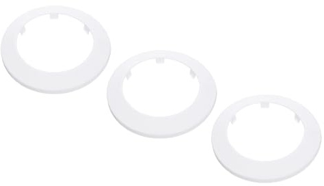 PATIKIL Rohrabdeckung Wasserrohrabdeckung Dekoration Rohrmanschette 3,54/90mm, 3 Stück Flansch PP Kunststoff Abflussrohrabdeckung Rosetten für Heizkörperrohre Wandrohrrohr Dekor, Weiß