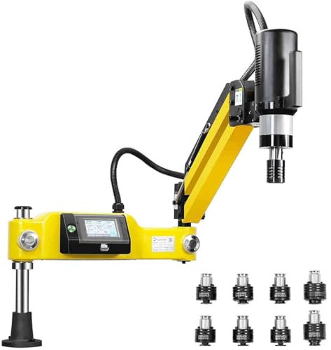 M3-M16 Electric Tapping Machine, 360° Universal Tapping Machine, Braccio Flessibile Trapano Filettatore Con Touch Screen, Raggio Di Lavoro Di 1 Mm, 8 Pinze Standard