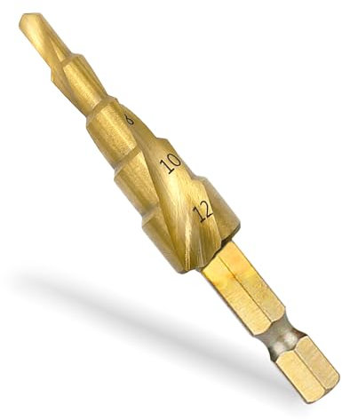Fresa Conica, 4 a 12 mm Trapano a Cono HSS, Punte a Gradini, Trapano a Gradini, Punte Coniche per Metallo, Legno, Plastica