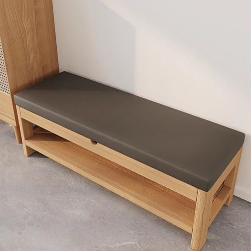 XIEMINLE Leder Schuhbankkissen Innenmöbel Sitzbank mit rutschfestem Boden, Sitzmatte, Schaukelkissen mit Reißverschluss, für Fenster, Küche, Haus, 150 x