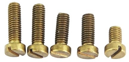 Machines ménagères en laiton M5, 10 pièces, vis à tête cylindrique fendue en un mot, longueur 25~30mm personnalisable(M5x30mm)