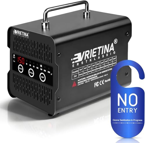 Touchscreen O3 Ozongenerator 100000mg/h f. Auto Wohnung Haustier Küchen | bis 300㎡, 120Min Timer, 35dB, Industrieller Ozongerät Ozonisator Ozon Luftreiniger Geruchskiller Geruchsneutralisierer