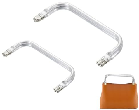 JEYORZY 2x Marco de Bolsillo, Marco de Aluminio para Bolsos, Cierres Tipo U para Bolsos, Cierres de Bolso De Ganchillo En Aluminio, Cierre de Boquilla para Clutch para Accesorios de Monedero, 17+20cm