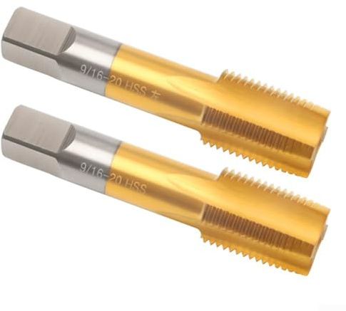 Yuanpgky Lot de 2 tarauds filetés à pédale de 1,4 à 50,8 cm pour réparation de manivelle – Outil de filetage à droite et à gauche, compatible avec les manivelles en aluminium et en acier, acier à