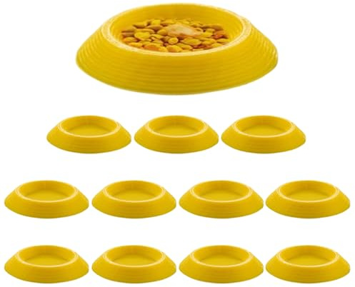 Plastskål - anti-slingskål | 12-pack inhägnad, terrarier och skålar skål för klöver, tusenben och små djur, halkfri