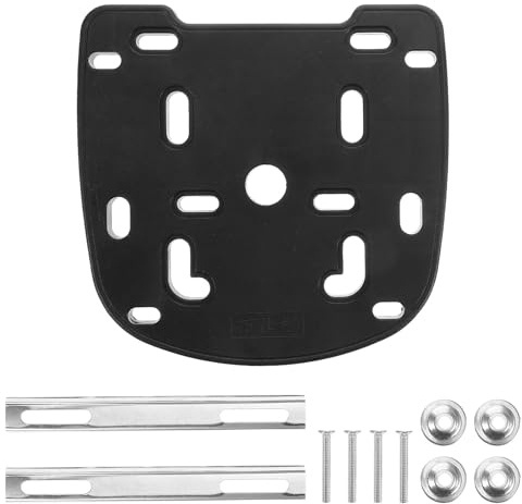 HOMOBABE Soporte de Placa Inferior Engrosada para Baúl de Motocicleta, Accesorio de Fijación Tornillos para Portaequipajes Trasero, Adecuado para Scooters y Motos Urbanas