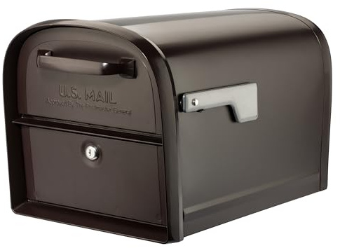 Architectural Mailboxes 6300RZ Oasis 360 Locking Parcel Mailbox with 2-Access Doors, X-Large, Rubbed Bronze