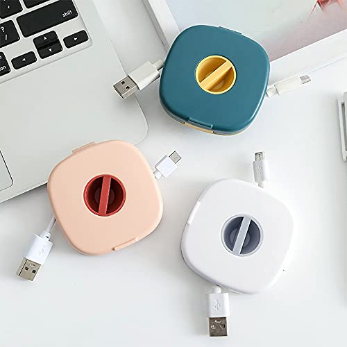 SITAKE Kabelmanagement, 3 Stück, leer, erweiterbar, kompakt und vielseitig, für USB-Kabel, Ladekabel, kleines Zubehör (3 Stück quadratisch)