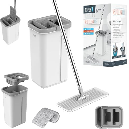teesa Cleaning mop, Microfibre Plastic, Grey (Grey chiné 14), 5.7 l