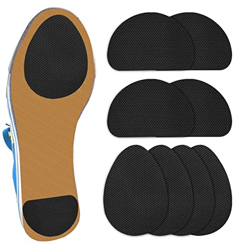 Sibba 4 Paar Schuhgriffe auf der Unterseite der Schuhe, rutschfeste Gummisohlenschutz selbstklebende Schuh-Pads, Aufkleber für Männer und Frauen Geräuschreduzierung Sohle Kissen Schuhpflegesets