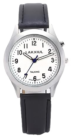 LAKXIUL Reloj de voz en español para ciegos, personas con discapacidad visual o ancianos,