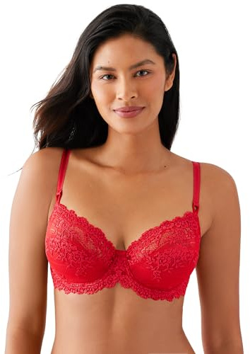 Wacoal Damen Embrace Spitzen-BH, Reitsport Rot, 38C