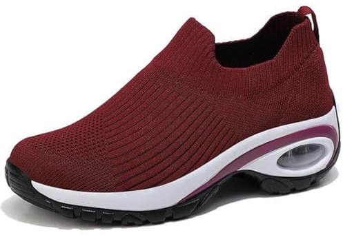 WOWEI Zapatillas Slip-On Mujer Comodos Ligeras Deportivas Zapatos Ortopédicos de Plataforma Mujer de Zapatillas Running Caminar para Correr Trabajar Andar Pasear
