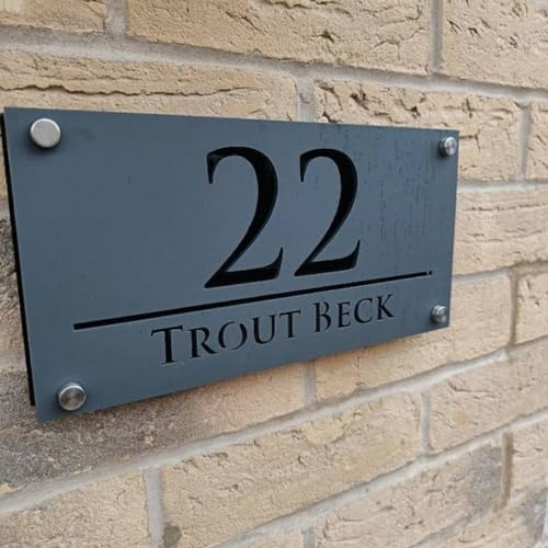 Targa personalizzata in acrilico 3D moderno numero civico per esterni, targa indirizzo a parete per numero civico, regali di riscaldamento della casa (20 x 40 cm)