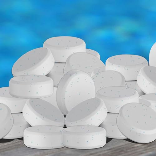 Chlorine Tablets for Hot Tub, 40 * 20g, 4-in-1 Dispenser Tablets for Swimming Pool Paddling Pool Spa Bathtubs