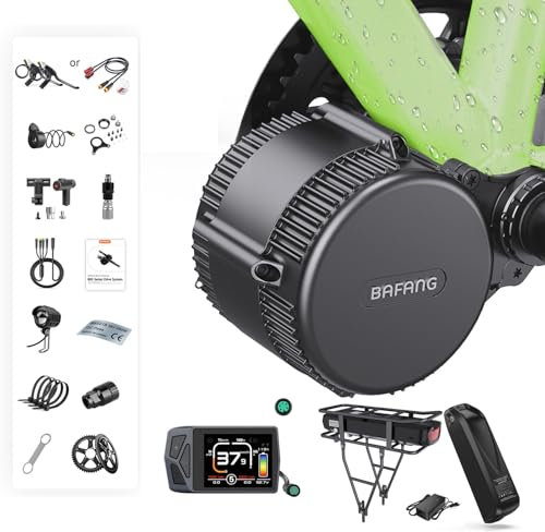 BAFANG Bicicletta Elettriche DIY Con Kit Motore Centrale da 250W 350W 500W 750W 1000W BBS02B BBS02B BBS-HD, 36V/48V/52V Dotato di Schermo LCD e Batteria