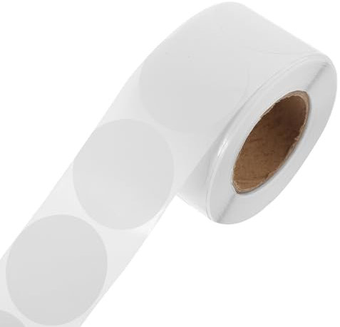 Operitacx Thermolabel Selbstklebend 38mm Rund Hitzebeständige Versandetikettenrolle Blanko Thermoetiketten Für Adress Und Paketdruck Expressetiketten Für Büro Und Versand