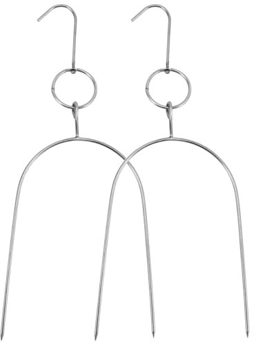 TINEASUR 2pièces Brochettes De Barbecue Acier Inoxydable Outils De Grillade Pratiques Pour Poulet Canard Et Viande Pour Cuisine Et Pique-
