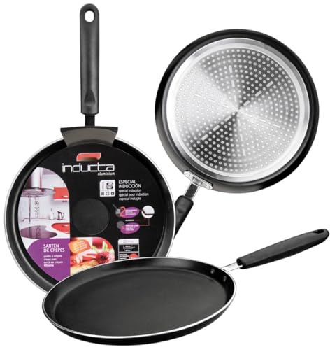 levitantes Crepera de inducción de 28 cm, ideal para preparar crepes y tortillas de forma rápida y uniforme.
