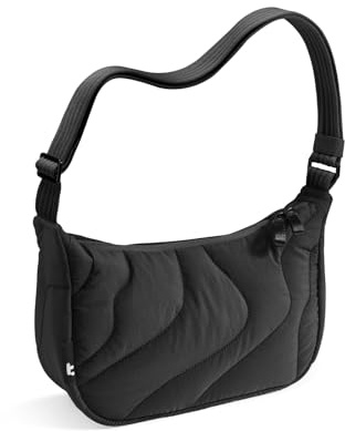 tomtoc 3,5L Bolso Mujer Crossbody Bandolera Mujer Puffer, Bolso Bandolera Mujer Nylon Acolchado Crescent para Teléfono y Artículos Diar., Bolso Hobo de Viaje con Correa Ajustable y Bolsillos Internos