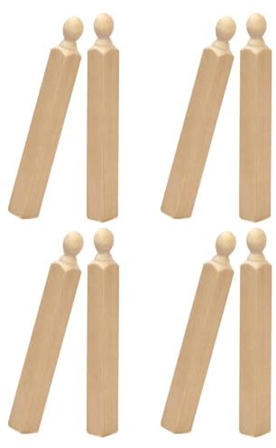 VICASKY 8 Pièces Mini Arbre de Balustrade en Bois simulé Maison Tout Petit décoration Accessoires Trousses Poupée Miniatures THOSIRS House piliers Miniatures Bouleau Kaki