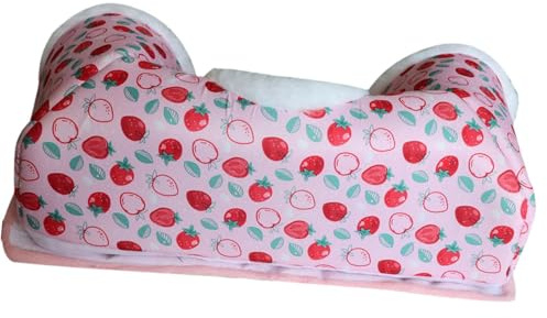 JISADER Meerschweinchentunnel, Warmes Haus, Versteckröhrenspielzeug, Kleintiertunnel für Hamster, Rosa