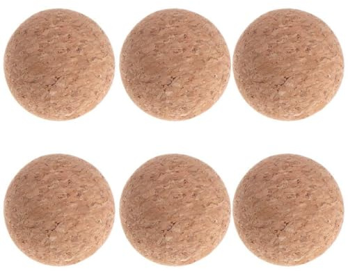Lodoot 6 x 36 mm Tischfußball aus Kork, Holz, Kickerball, Fußballmaschine, Ersatzzubehör aus Holz