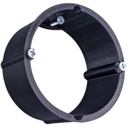 5x Putzausgleichsring für Gerätedosen | Ø60mm x 63mm Tiefe | Schwarz | z.B für Innendämmung (5, 60x63mm)